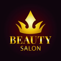 Elegant logo template for a beauty salon. Vector design.
