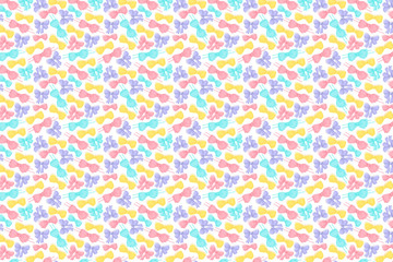 Bright bows pattern. Festive pink background