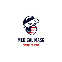 Mask a medical logo design. Awesome modern mask logo. A mask medical logotype.