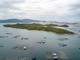 Aerial of Son Dung Beach, Dam Mon Peninsula, Van Phong Bay, Van Ninh, Khanh Hoa