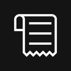 Invoice vector icon. Finance and Banking symbol