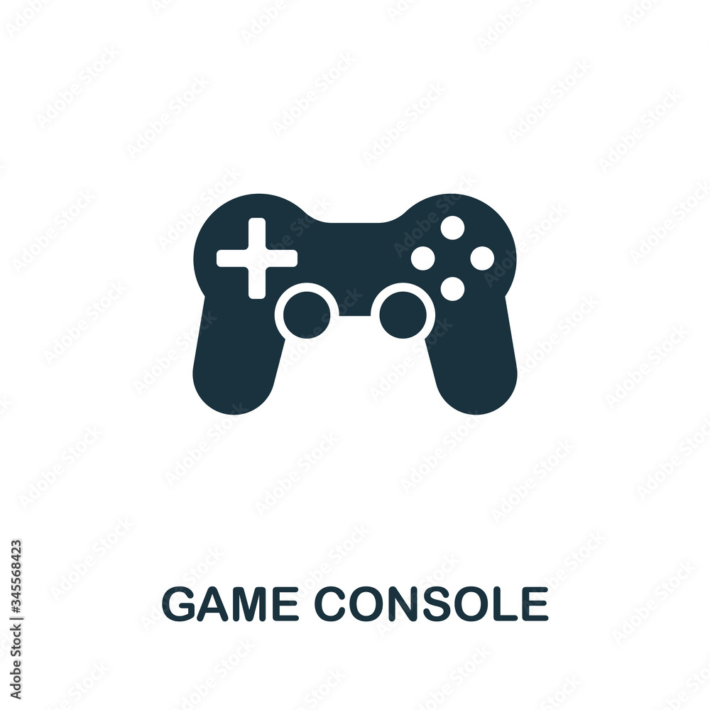 Aufkleber game console icon from video games collection. simple line game console icon for templates, web desi