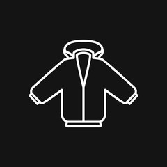 Jacket icon vector. Clothes icon on background.