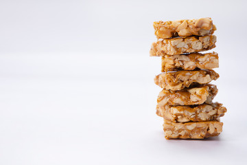 Mungfali ki patti stacked together on a white background.  
