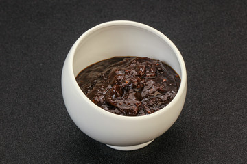 Black Pepper sauce in the bowl