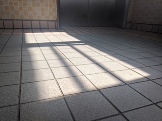 the floor in sunlight