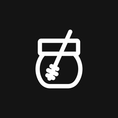 Fototapeta premium Jar vector icon with cap isolated on background. Honey symbol