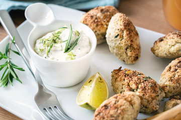 Vegan Healthy Fish and Chips Alternative: Cauliflower Croquettes with Parsnip chips