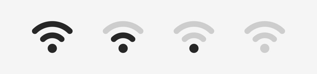 Wi-fi wireless icon with visualization signal quality. Internet Connection wi-fi signal. Vector illustration EPS10