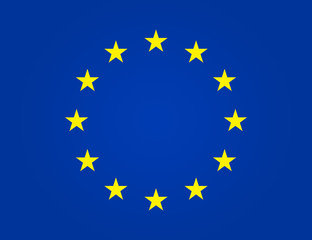 European flag. EU stars in circle. Euro union, Europe parliament. Yellow stars on blue background is symbol of Europa. Patriot of western. Texture of nation, state, study, tourism in eurozone. Vector