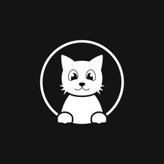 Kitty Vector Icon. Cat symbol isolated on background