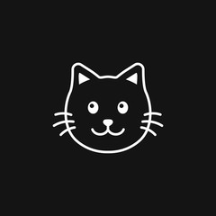 Kitty Vector Icon. Cat symbol isolated on background