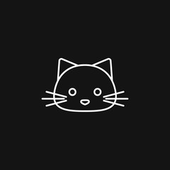 Kitty Vector Icon. Cat symbol isolated on background