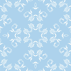 Seamless texture made of abstract elements with floral style. Can be use to create fabric, kerchiefs, scarfs, tablecloths