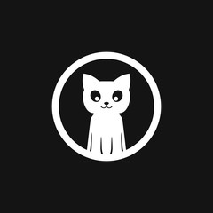 Kitty Vector Icon. Cat symbol isolated on background