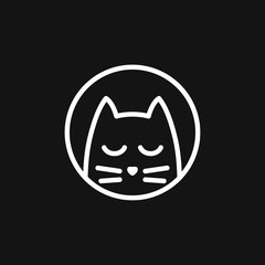 Kitty Vector Icon. Cat symbol isolated on background