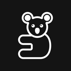 Koala bear icon animal symbol, logo, symbol