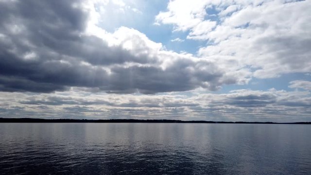 Clouds over the Pyhäjärvi lake in Finland