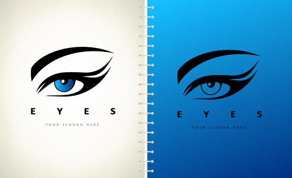 Eyes logo vector. Ophthalmologic clinic design.