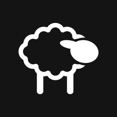 Lamb vector icon. Symbol of sheep on a background