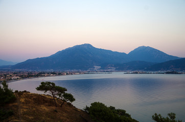 View of the Aegean Sea in Fethiye, Turkey