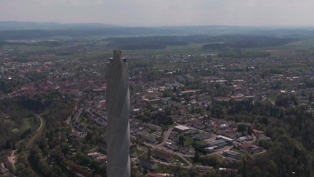 Aerial Drone Shot of Rottweil, Germany on a sunny day