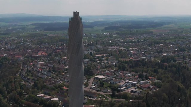 Aerial Drone Shot of Rottweil, Germany on a sunny day