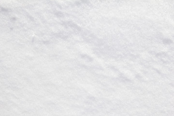 Closeup white icy snow surface texture background.