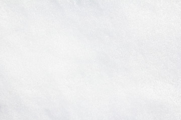 Top view of white icy snow surface texture background. Copy space for text.