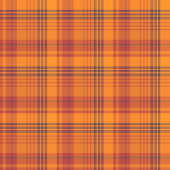 Seamless pattern in autumn  dark orange, red and grey colors for plaid, fabric, textile, clothes, tablecloth and other things. Vector image.