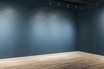 Minimalistic interior with copy space