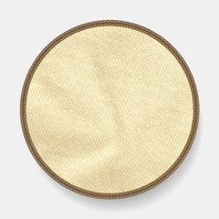 Leather circular border whit inner copy space matenial