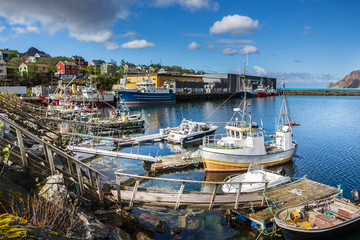 port of Husoy village on Senja Island