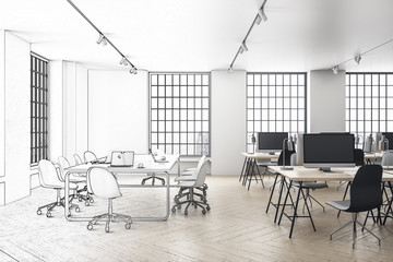Drawing office interior hall