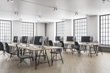 Bright contemporary office interior hall