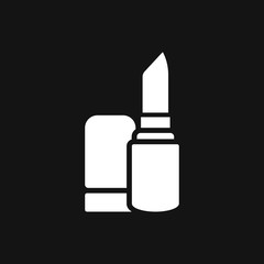 Lipstick icon cosmetics symbol. Lipstick Flat design