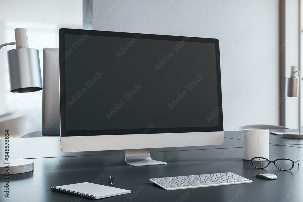 Poster Copy space on computer screen