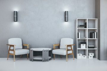 Modern office waiting room