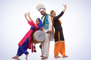 Portrait Of Bhangra Dancers
