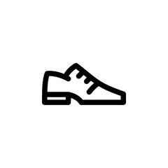Formal Shoes Outline Icon Logo Vector Illustration
