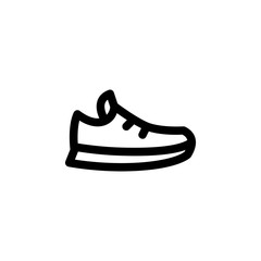 Sport Shoes Outline Icon Logo Vector Illustration
