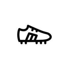 Football Shoes Outline Icon Logo Vector Illustration
