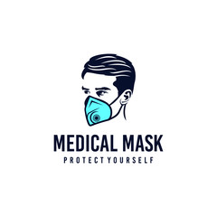Mask a medical logo design. Awesome modern mask logo. A mask medical logotype.