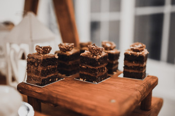 catering services in restaurant outdoor on wedding ceremony. Food and glass of champagne. restaurant