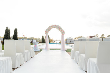 wedding decor, arch, and floristry, visiting ceremonies, details, rings