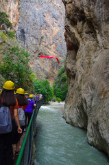 Saklıkent, Turkey - June, 2019: A view from the canyon in Saklıkent National Park