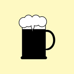 Beer icon, vector illustration, glyph icon