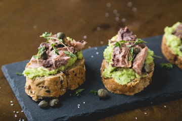 Avocado and Tuna Sandwich