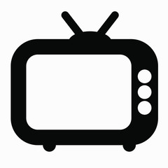 New TV icon. Television receiver. Video illustration. Commercial line vector icon for websites and mobile minimalistic flat design.