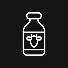 Milk icon, symbols for fresh natural food design